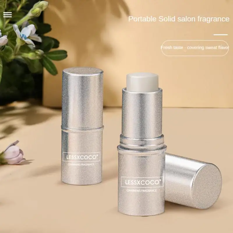 

Silver Solid Perfumes Balm Men Women Light Fragrances Long Lasting Natural Fresh Deodorant Perfume Portable Mini Body Solid Balm