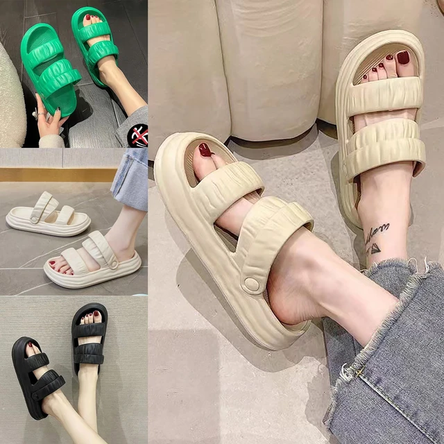 Thick Bottom Solid Color Large Bottom Flip Flops Ladies Beach Summer Sandals  for Women Dressy Size 11 Sandals Women Wide Width - AliExpress