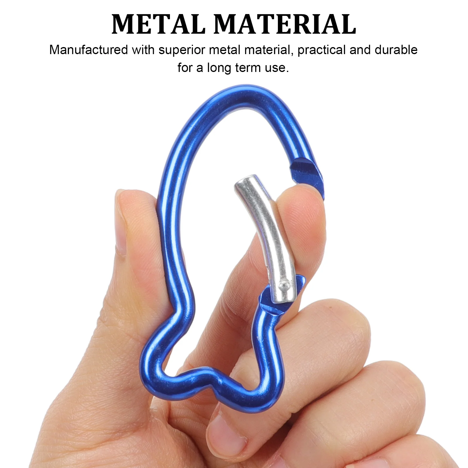 

10 Pcs Hook up Carabiner Travel Mountain Climbing Aluminum Alloy Backpack Clips