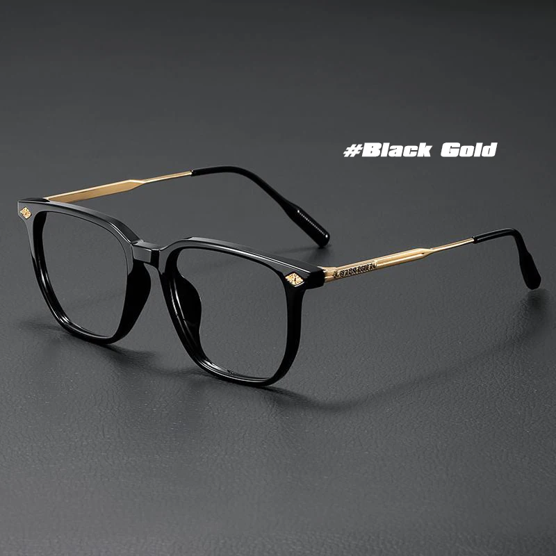 Fashionable Anti Blue Light Square Eyeglasses - Unisex Business Optical Eyewear with Large Frame