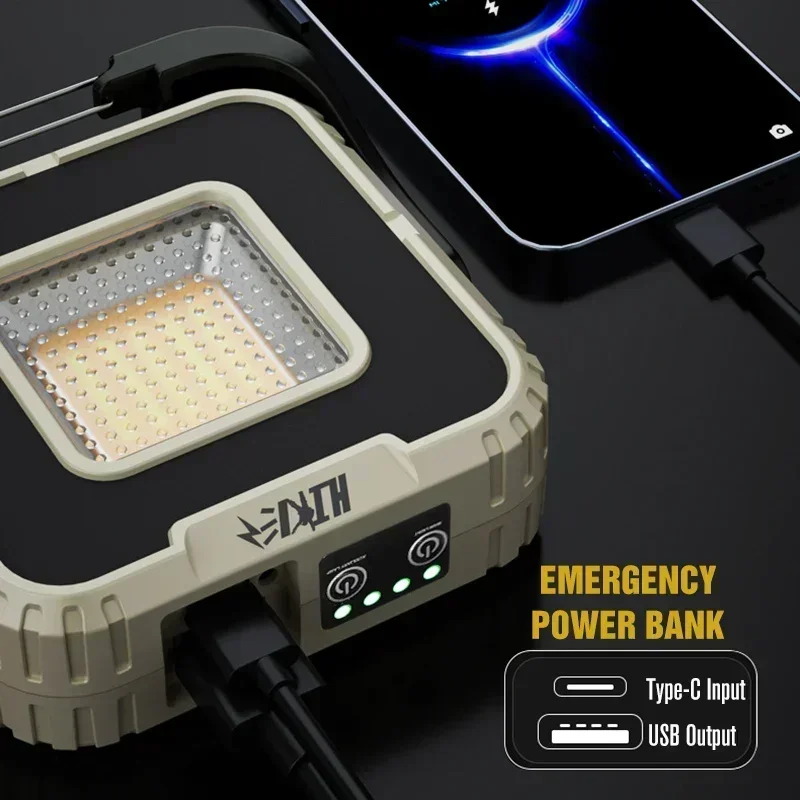 LED Work Light Work Light Powerful LED Work Light 1000LM USB Rechargeable Magnetic Work Light Power Bank Outdoor Camping Repair Fishing Emergency Lights