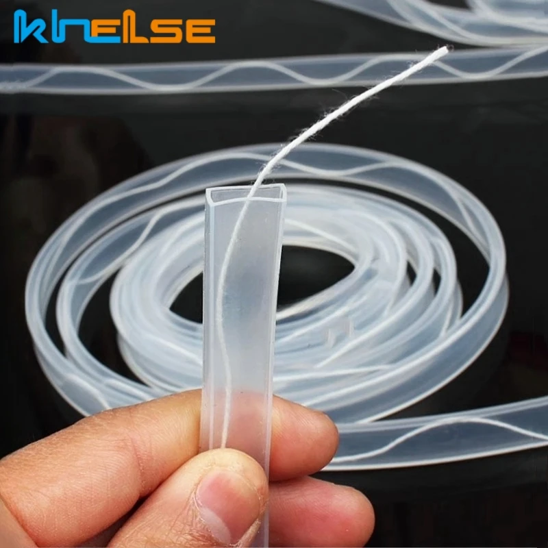 Waterproof LED Strip Silicone Tube IP67 Transparent Flexible Hose For SMD2535 5050 WS2811 WS2812b Clear Pipe Strip Light Fitting