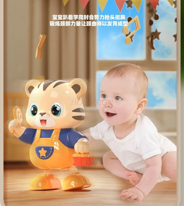 Electric Dance Tiger Toy Baby Practice Looking Up, Flipping Over, Crawling, Audible Gift 4