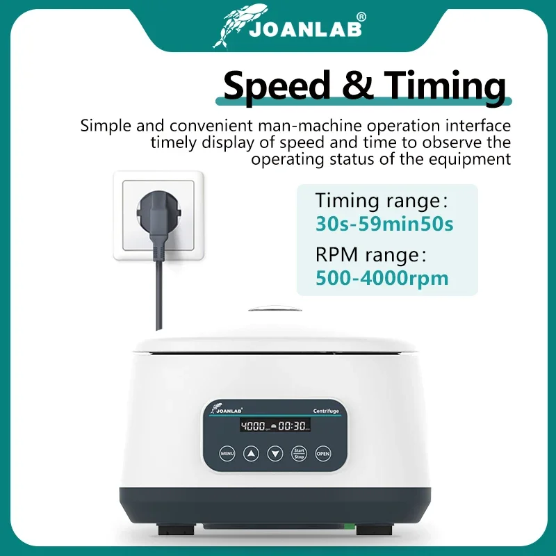 JOANLAB Laboratory small centrifuge low-speed serum fat separator, dental cosmetic centrifuge