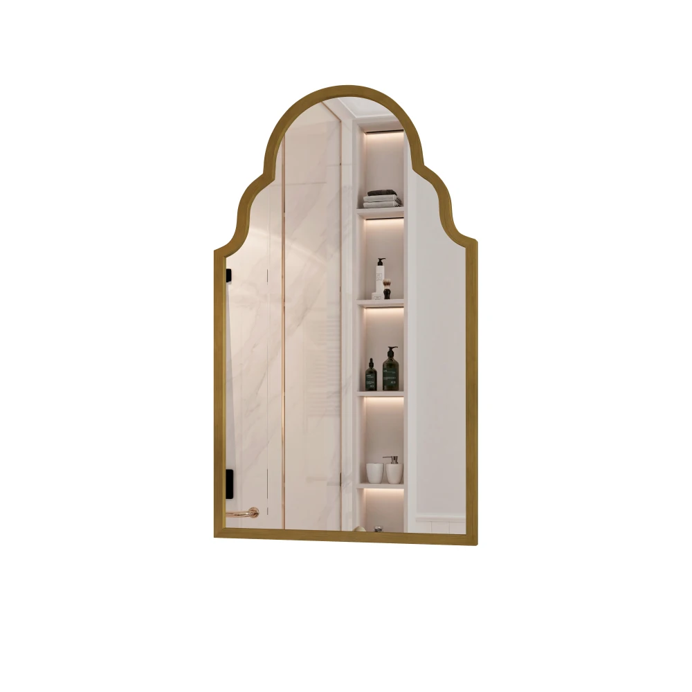 Silberner ovaler Retro-Wandspiegel aus Eisenkunst, dekorativer Hängespiegel, Kosmetikspiegel für Badezimmer und Schlafzimmer, Vintage-Akzentspiegel für Zuhause – Detail 16