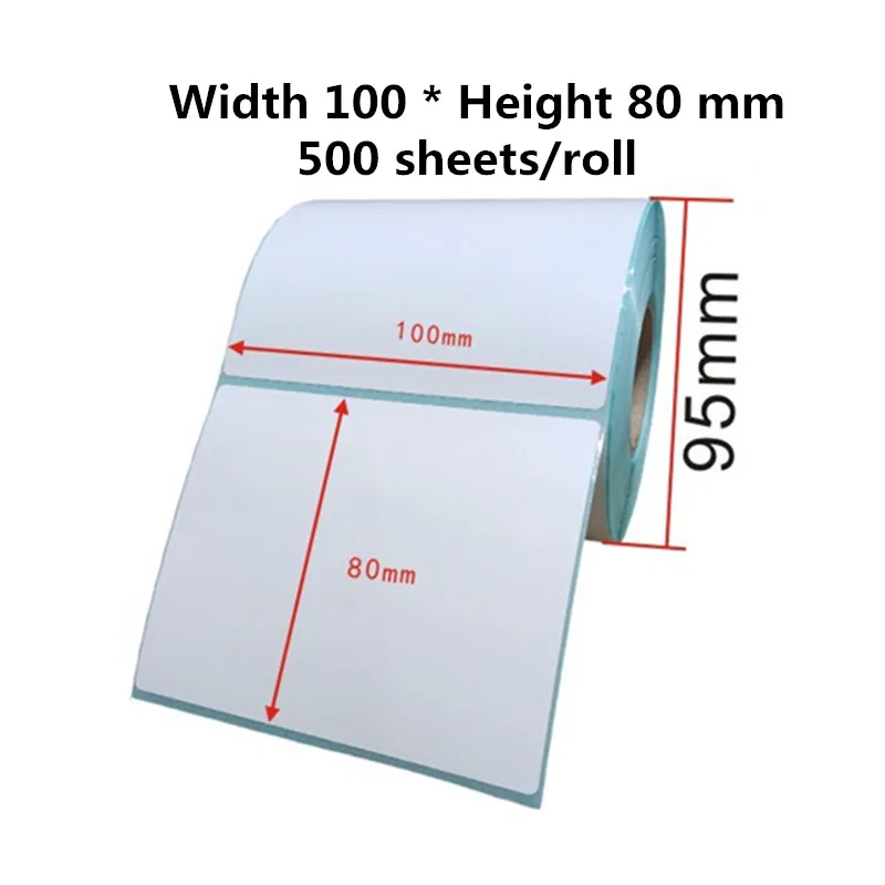 

Width 100 * Height 80mm Sticker Label Thermal Printer Barcode Self adhesive Paper Waterproof/Oil proof/Alcohol proof