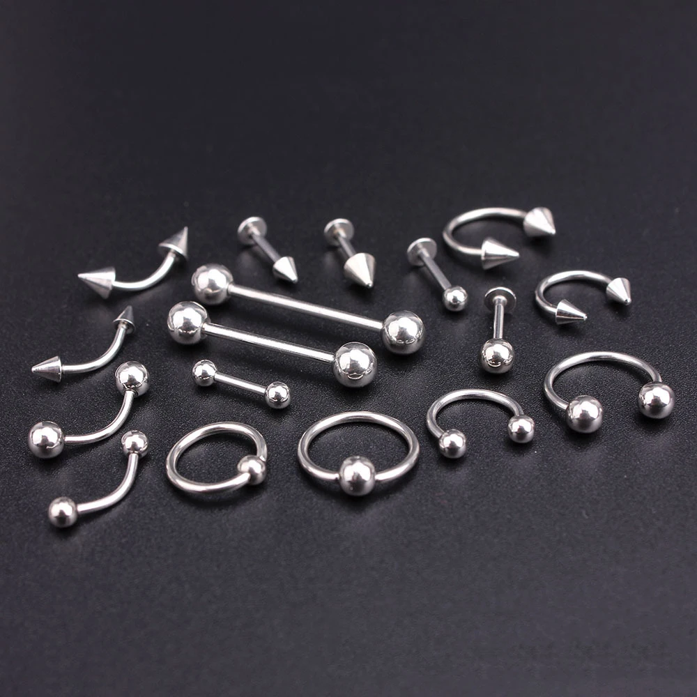 10pcs/lot Metal Curve Nail Charms Piercing Design Ring Jewelry Hand Drill Punk Style Nails Art Decoration 3