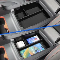 For BYD Shark 2024 2025 Center Console Armrest Storage Box Cup Holder Insert Car Tray Organizers Accessories Tidying Black 2