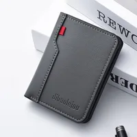 1Pc New Ultra-thin Mini Soft PU Leather Credit Card Wallet Holder Short Vertical High Quality Men's Wallet 6