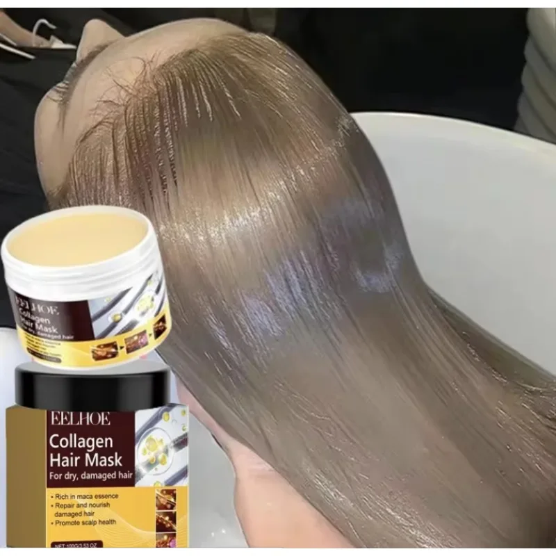 Collagen Hair Mask Repairing Damage Frizz Moisturizing Deep Oil Control Nourish Shiny Soften Root Smooth Hair Care New tool
