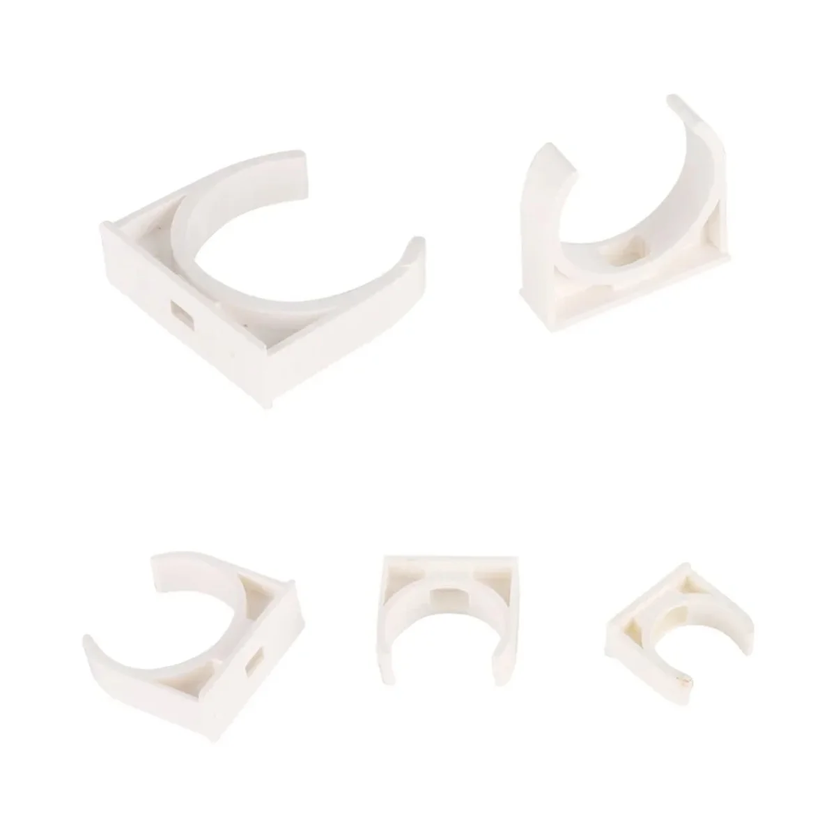 PVC Pipe U-Shape Clamp OD20/25/32/40/50mm Water Pipe Holder Plastic Lock Tube Fixed Snap Clip Home Docoration Fitting