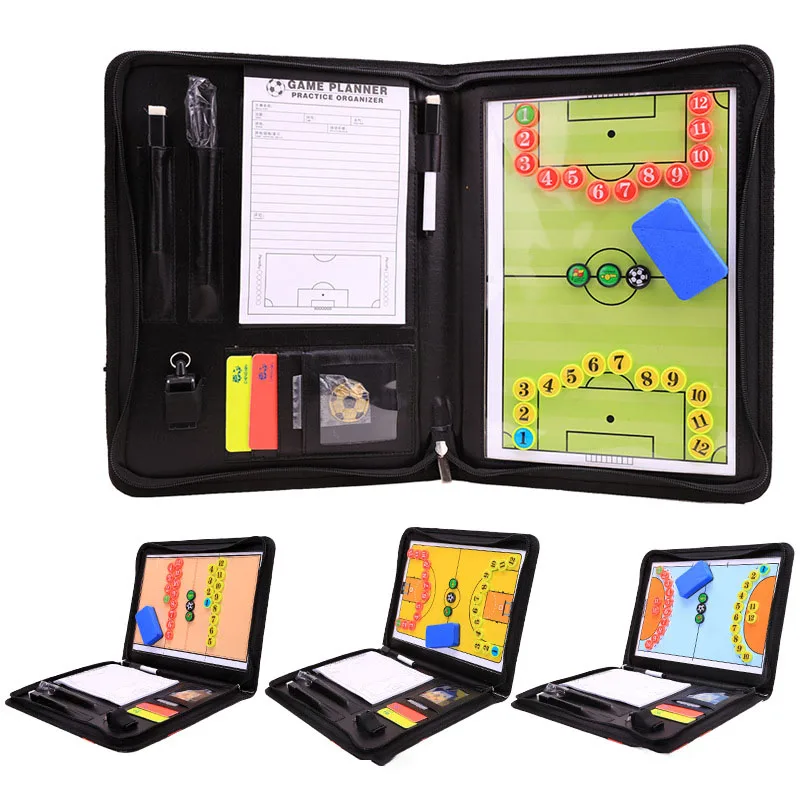 1Set Multifunctional 4-in-1 Ball Coach Tactics Board Football Volleyball Basketball Handball Coaching Clipboard Match Training soccer tactical board
