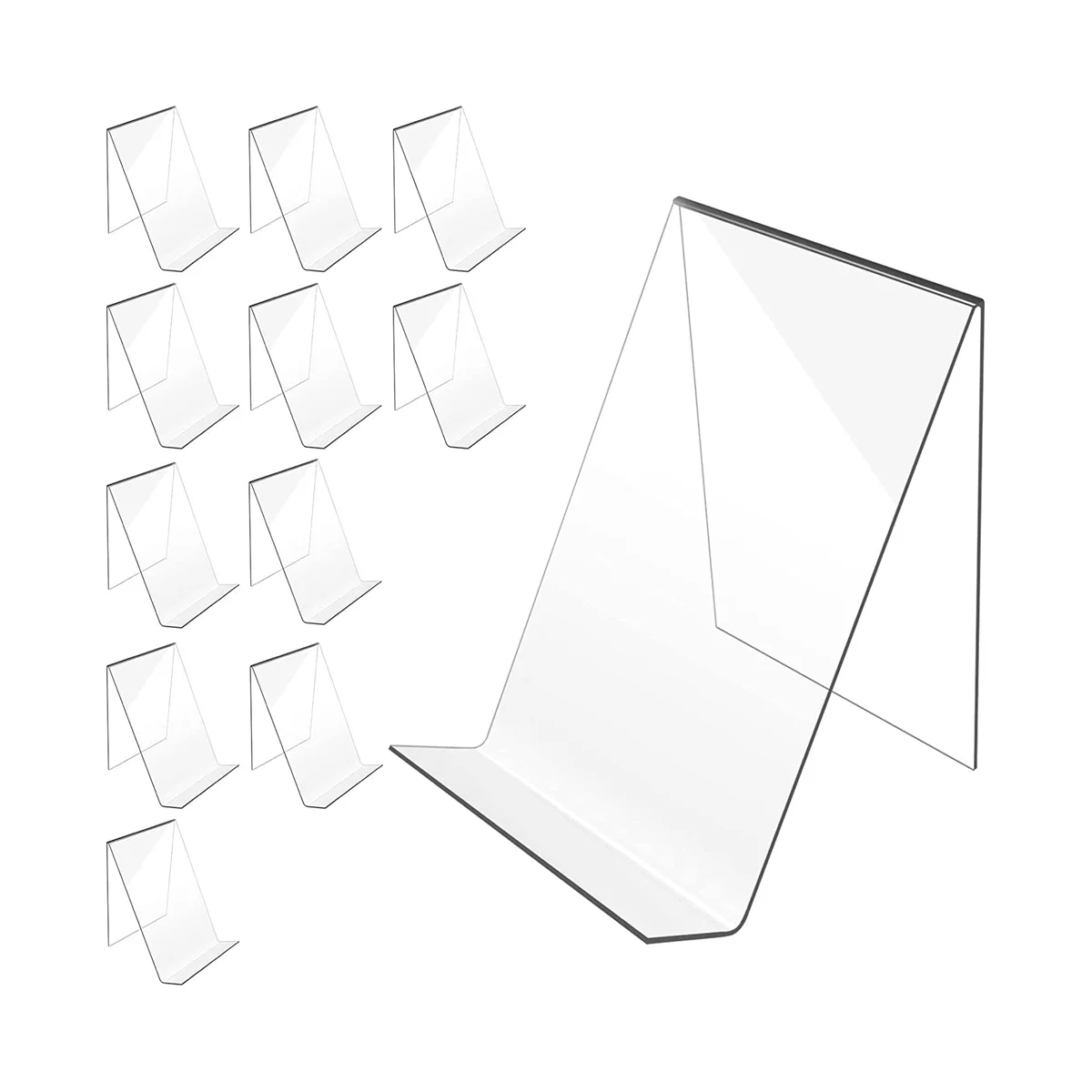 

12 Pack Acrylic Book Stand,Clear Book Display Easel,Acrylic Book Stand Holder for Displaying Comic Books Albums