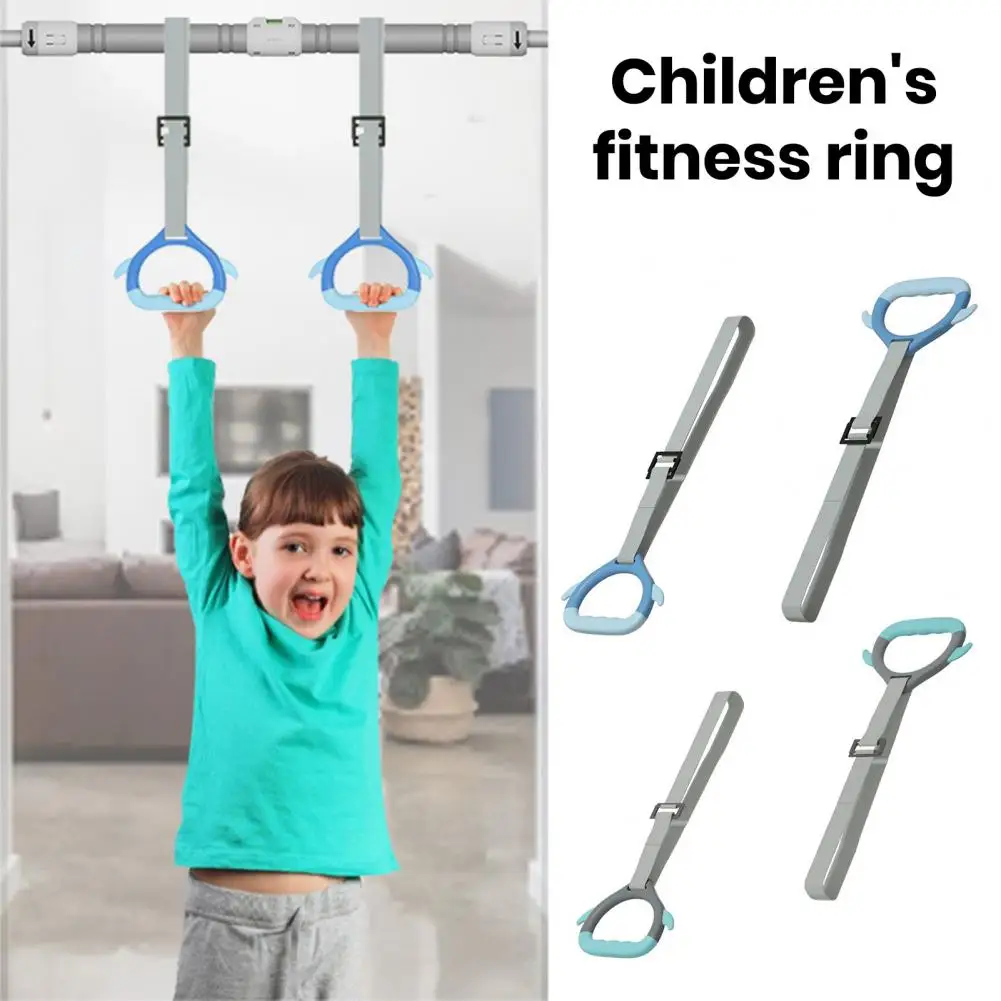 Children Fitness Ring Adjustable Fitness Ring Premium Gymnastics Rings Adjustable Straps Non-slip Grip 200kg Load For Height