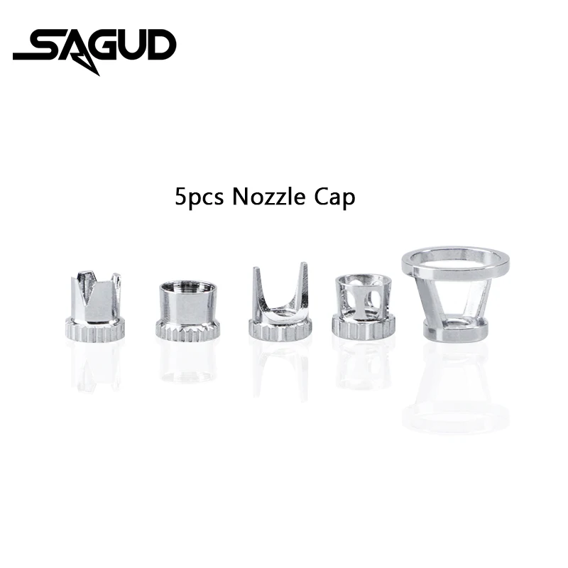 Airbrush Nozzle Needle Cap Accessories Normal/Crown/Tomahawk/Splatter Replacement Tool 5 Different Nozzle Cover Cap for Airbrush rongpeng 1 4mm 1 7mm 2 0mm hvlp paint spray gun nozzle needle cap kit pneumatic tool for h 827 airbrush