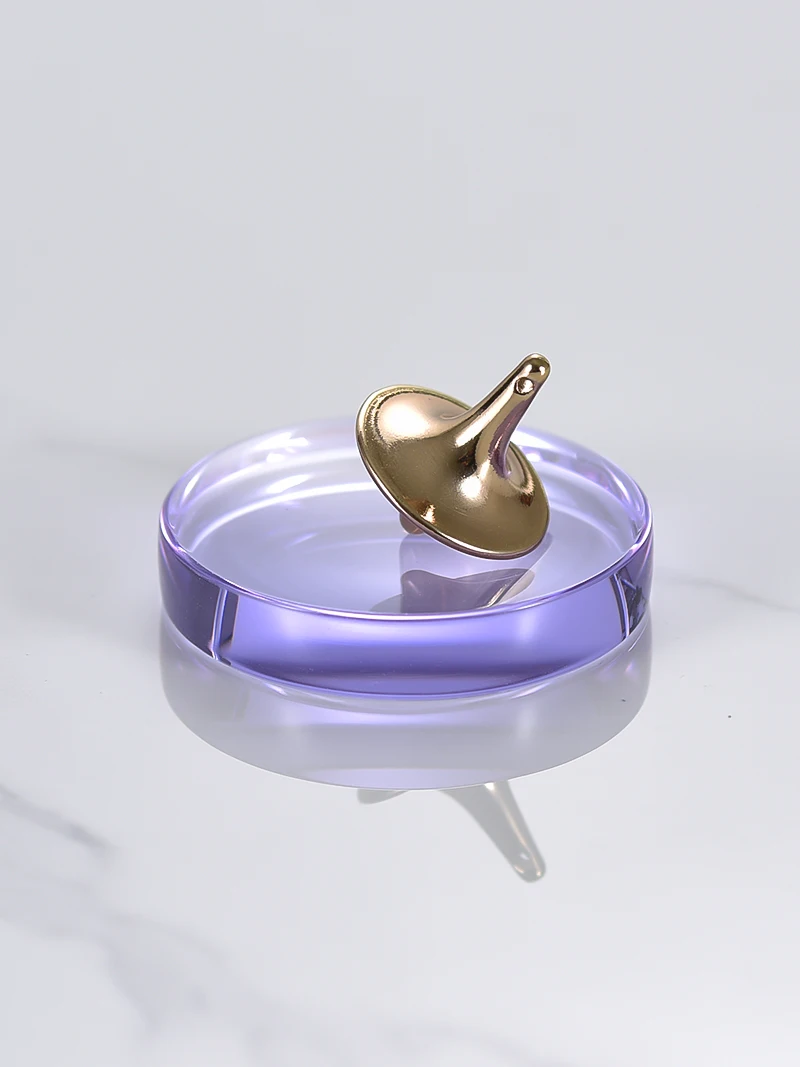 Crystal Gyro Disk Crystal Smooth Pallet Hand Twist Gyro Display Station K9 Base