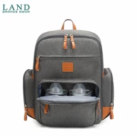 LAND Mommy Diaper Bags Baby Large Capacity Travel Nappy  Backpacks Mat Convenient Nursing insulation Bags for Mom Daddy MPB14 2