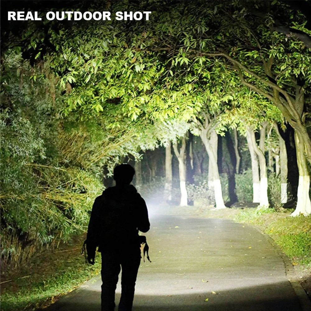 Description Picture 6 of itemPortable Rechargeable LED Flashlights High Power Military Tactical Flashlight Telescopic Zoom Torch Lamp Outdoor Camping Fishing