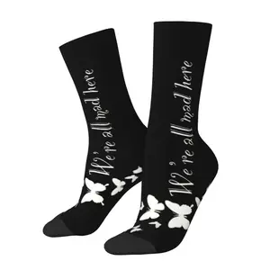 Cheshire Cat Mens Crew Socks Unisex Fashion Spring Summer Autumn Winter Dress Socks