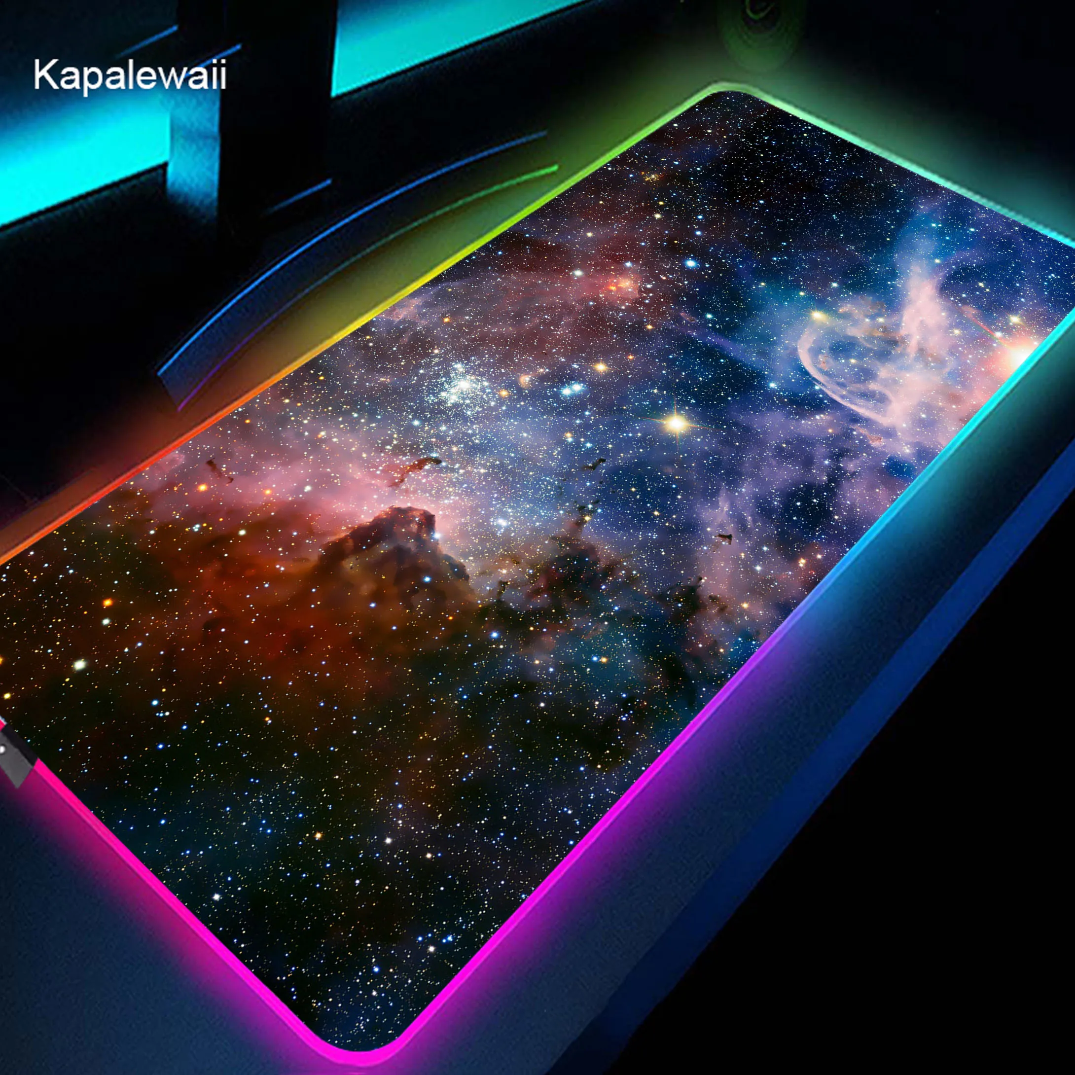 

Игровой коврик для мыши RGB, большой коврик для мыши, игровой коврик для мыши для скорости, светящиеся настольные коврики с подсветкой, Настольный коврик, большой коврик для мыши с клавиатурой