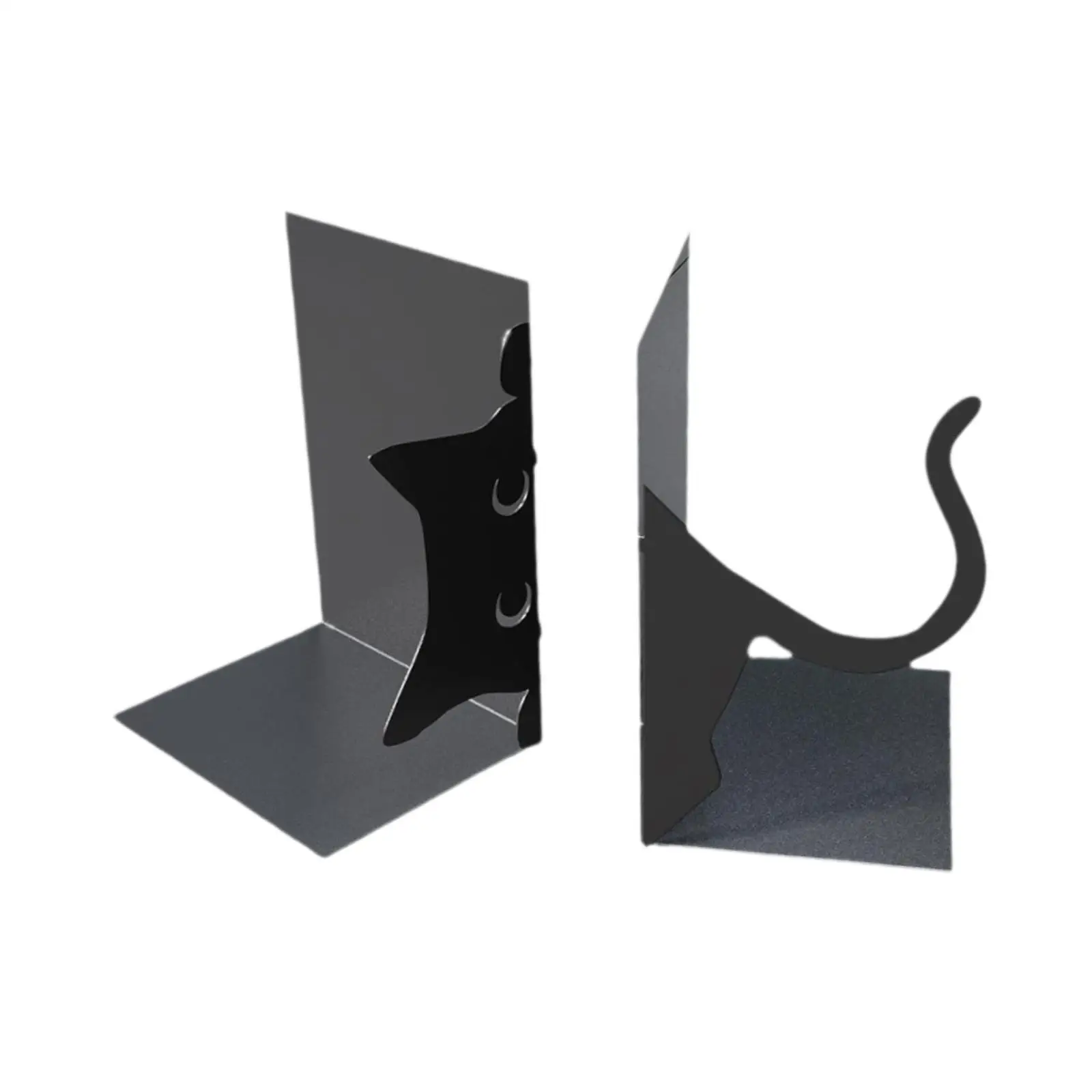 Cute Cat Bookends Collectible Iron Book Ends for Farmhouse TV Cabinet Indoor