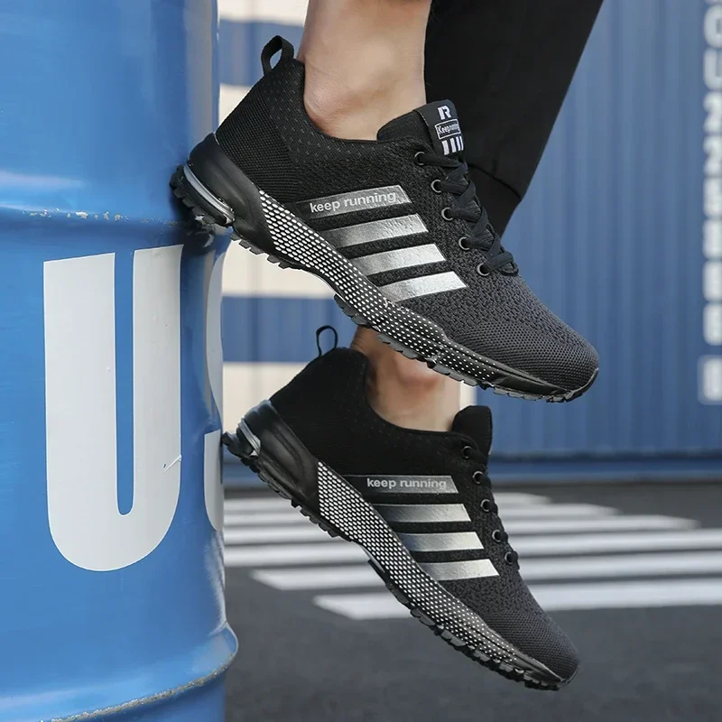 Men Sneakers Breathable Mesh Sports Shoes Anti-Slip Outdoor Casual Running