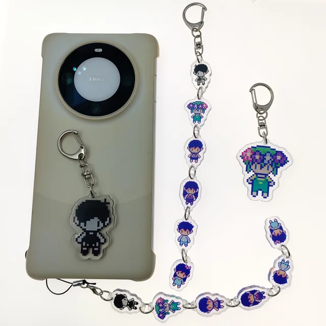 Pixel Game Acrylic Keychain Mobile Phone Charm Cute Fun Gift