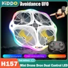 H157 Mini Drone Dron Dual Control Quadcopter Cool LED Pocket UFO Small Gesture Remote Control Aircraft Plane Obstacle Avoidance 1