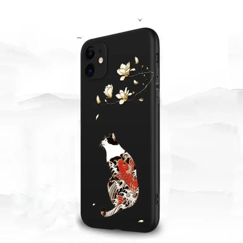 thumbnail image 1 of Para funda iPhone 16 15 14 11 13 12 Pro 15Pro Max mini XS XR XS Max 7 8 Plus SE 2020 2022 Funda Apple Phone 3D Art Soft Cover, 1 of 5