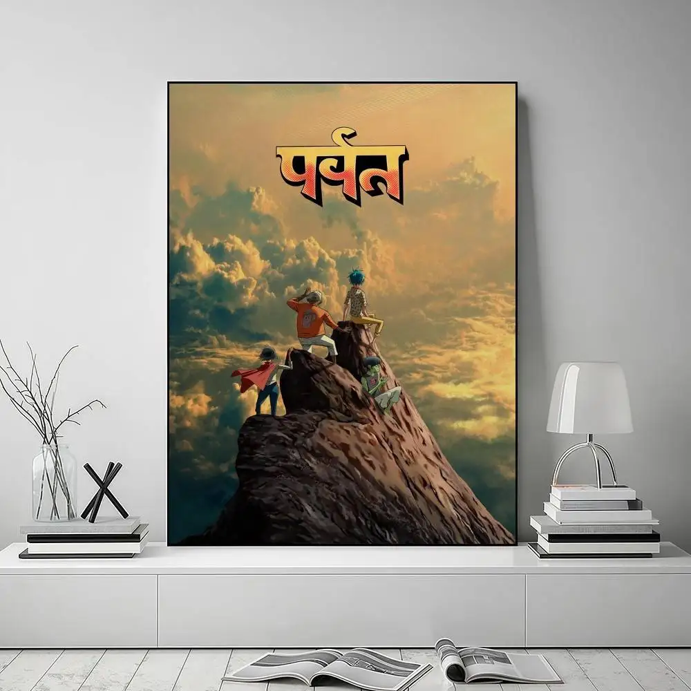 Gorillaz The Mountain Luxury Home Decor High-End Fashion Poster Sticker