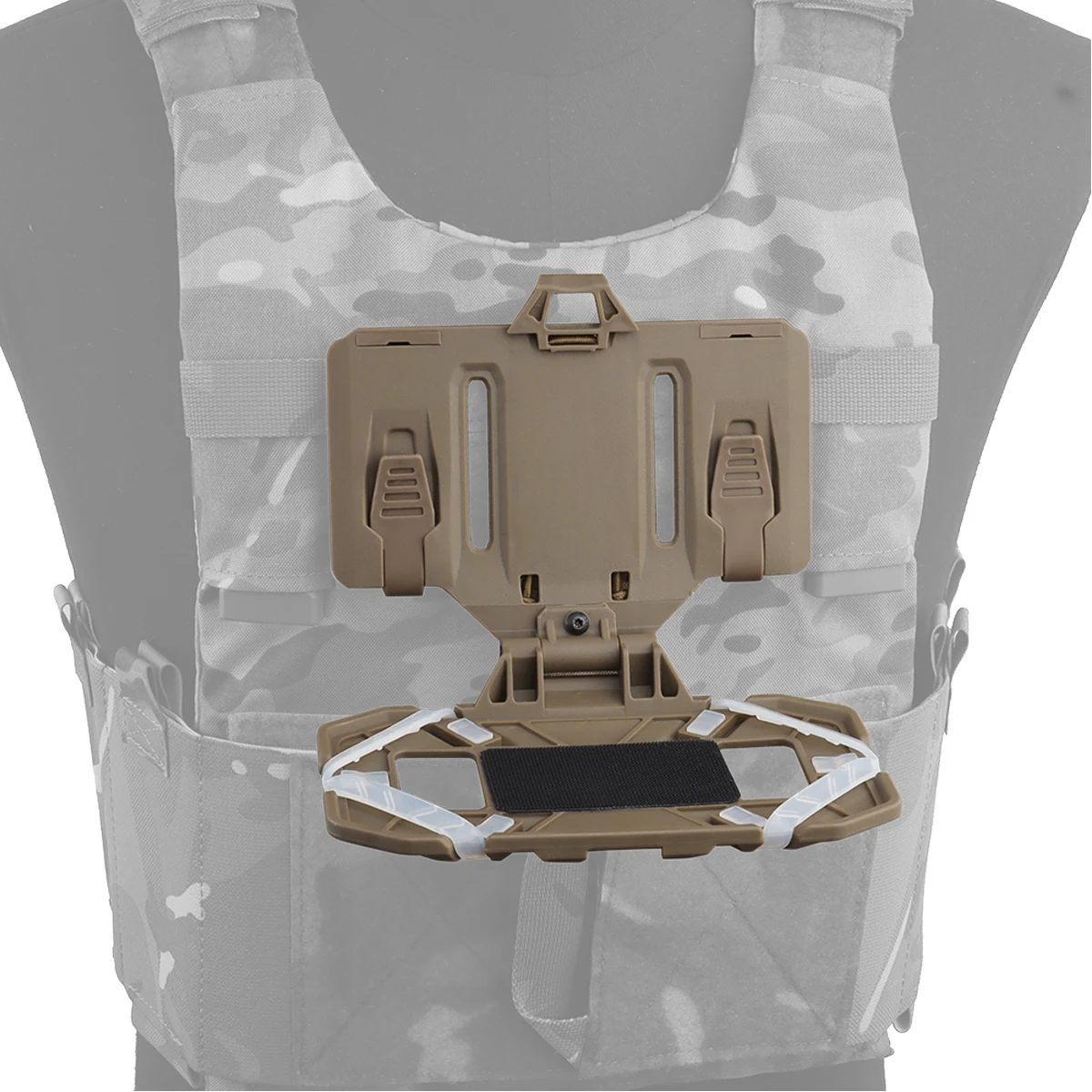 Navigation Board Holder Phone Holder Airsoft Plate Carrier Molle Phone Carrier Outdoor Navigation Board Quick Access Foldable Holder Tactical Vest Chest Rig Mount