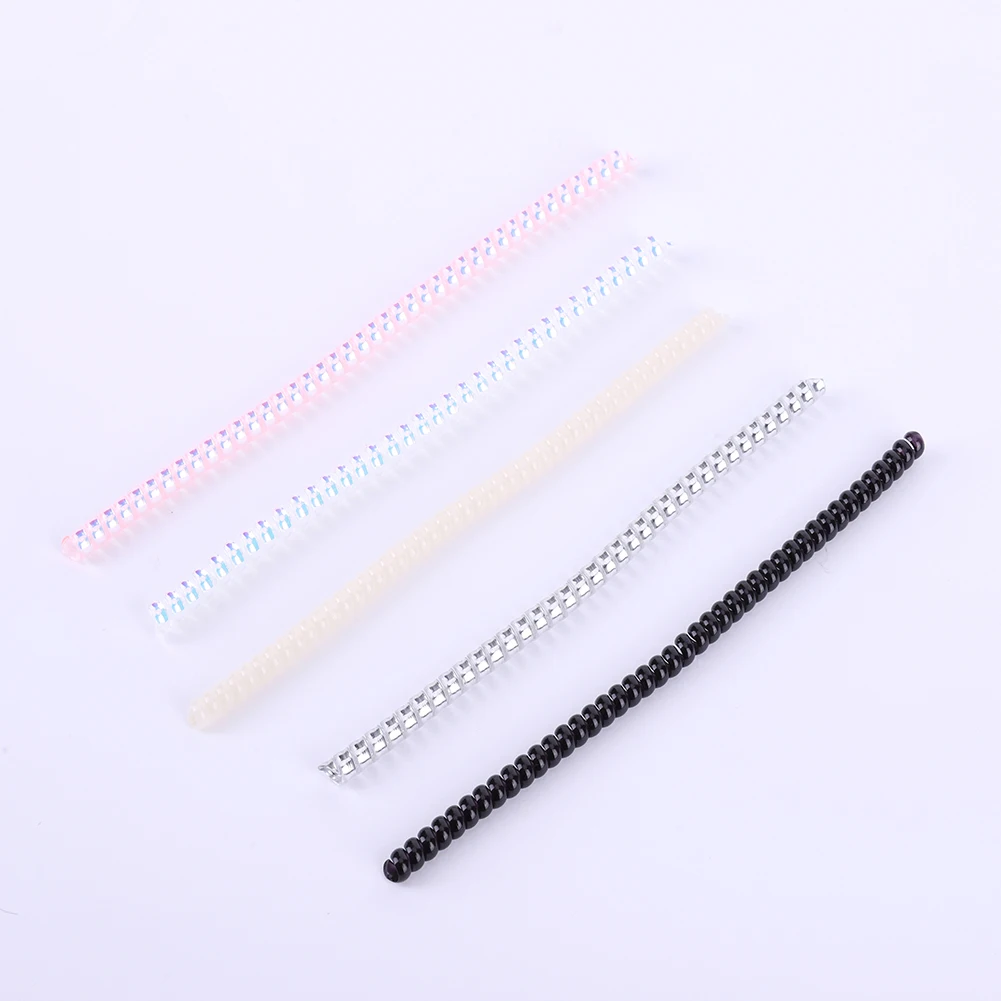 5Pcs Idol Doll Anti Drop Buckle Coil Multi-Colored Plastic Keychain Winding Rope Protection Ring Doll Accessories