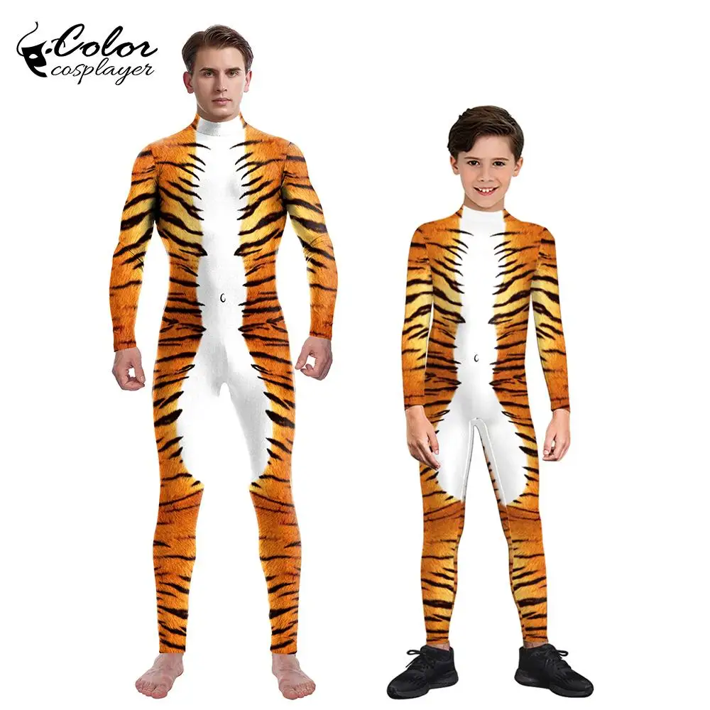 

Color Cosplayer Hallowen Jumpsuit Purim Carnival Matching Outfits 3D Digital Printing Party Cosplay Costume Zentai Catsuit