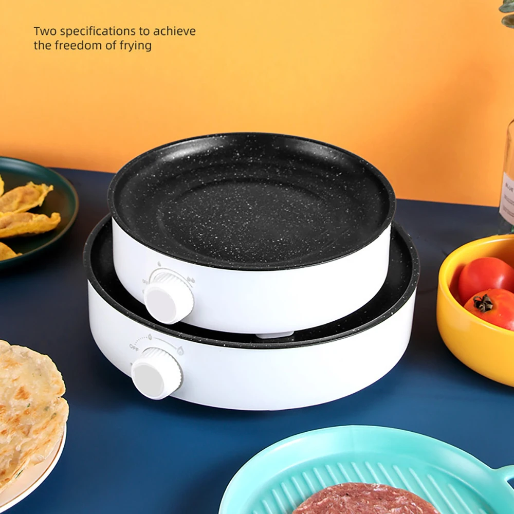 Electric Frying Pan 220V Electric Frying Pan Non Stick Pan Outdoors Grill Fry Baking Roast Cooker Steak Barbecue Cooking Kitchen Tool