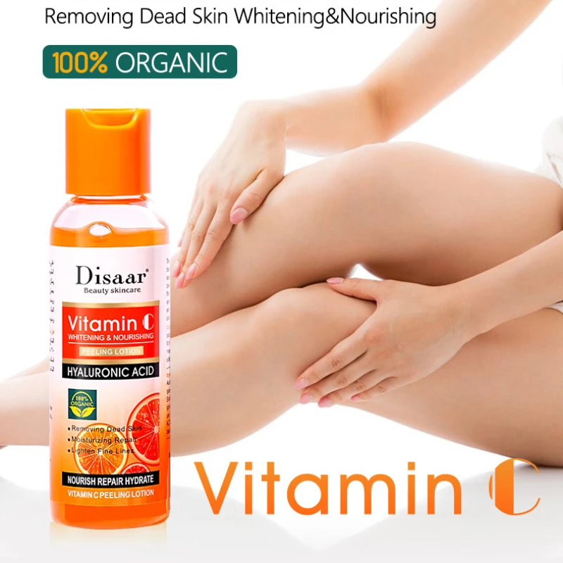 

Vitamin C Body Whitening Peeling Lotion Moisturizing Dark Knuckles Fast Brighten Pigmentation Correctors For Black Skin 100g