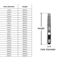 1mm-20mm High Quality 45# Steel Round Hole Punch Tool Hollow Cutter Puncher For Leather Craft Belt Bag Clothing Leathercraft DIY 6