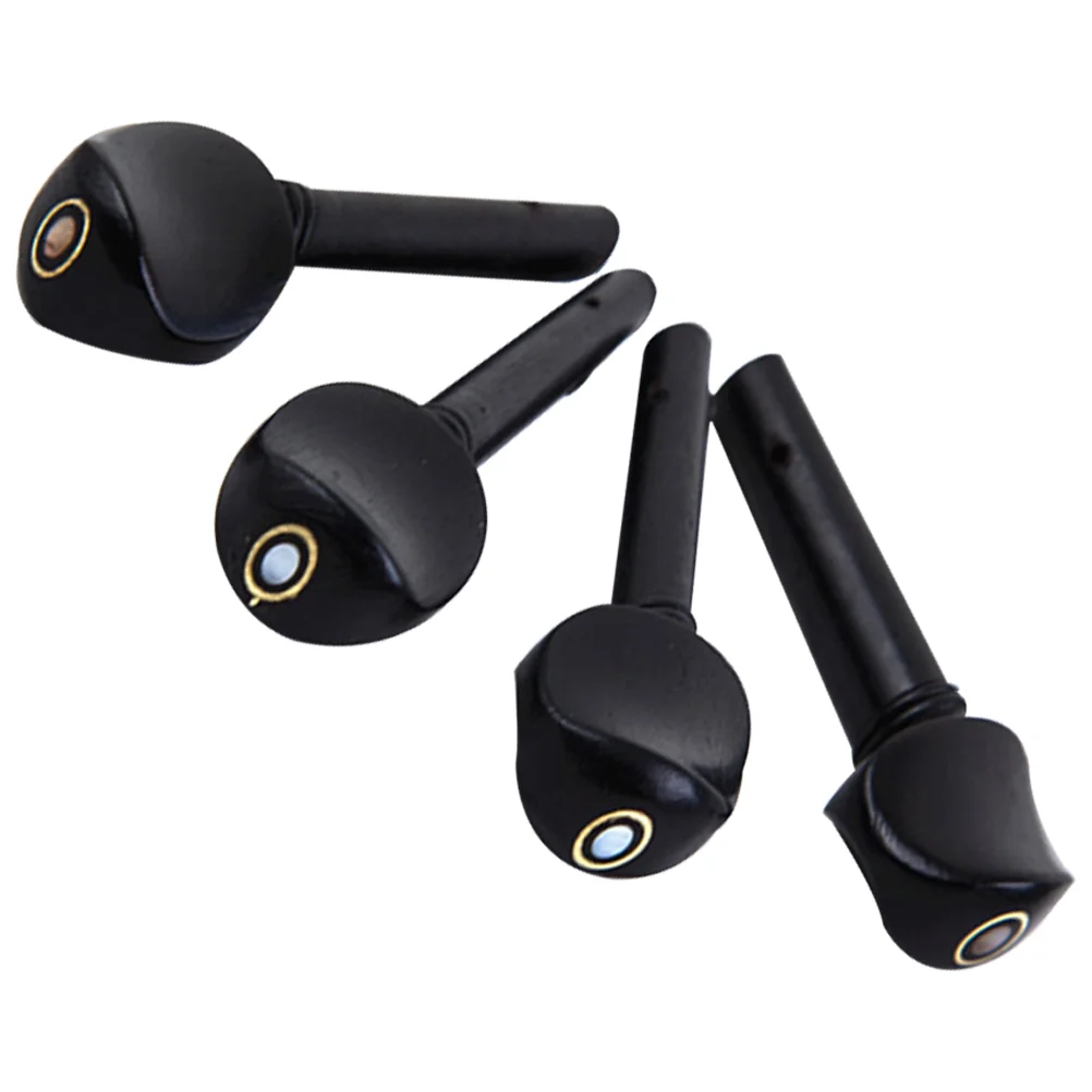 

4 Pcs Violin Pegs Musical Instruments Part Supplies Accessories Useful Tuning Replacement Ebony