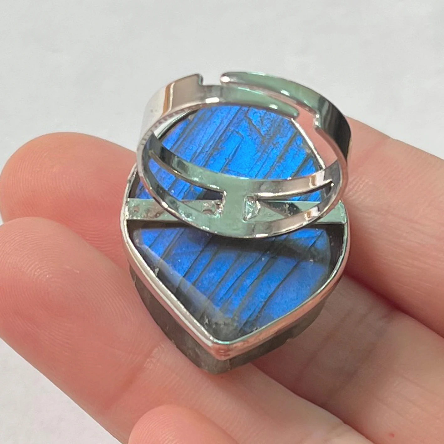 Adjustable Ring for Women Men Round Circle Irregular Shape Bead Natural Stone Labradorite Finger Ring finger ring,adjustable rings 1Pcs