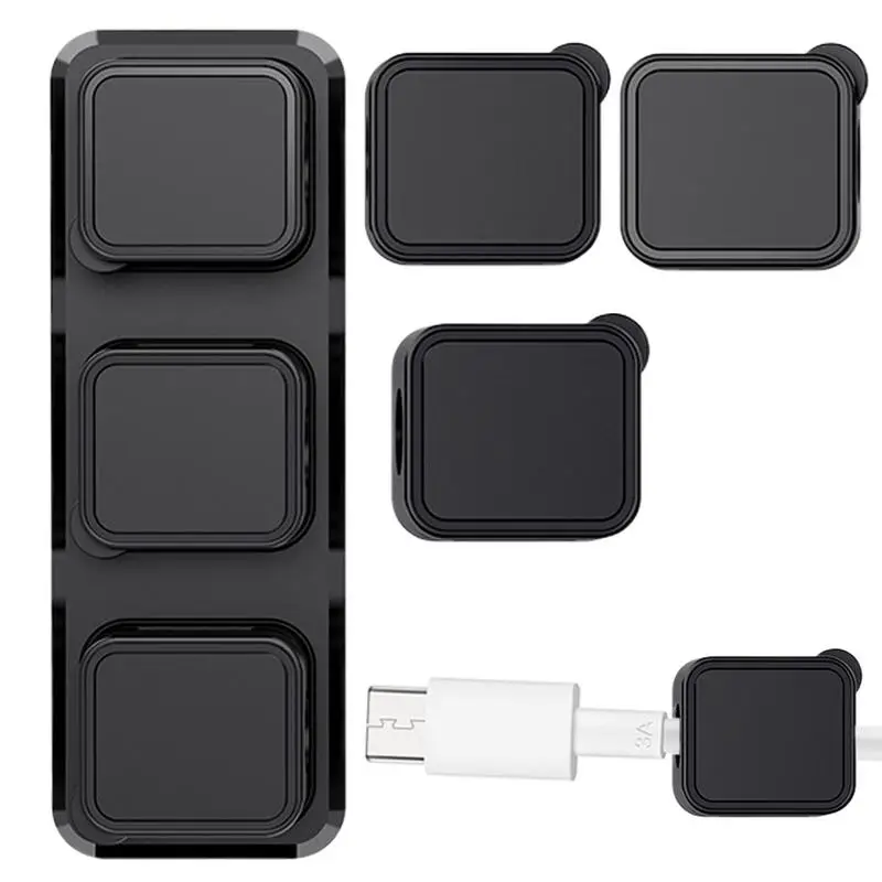 Magnetic Cable Clip Adhesive Desk Wire Management Organizer Adhesive Under Desk USB Cable Management for Car Home Desktop Wall