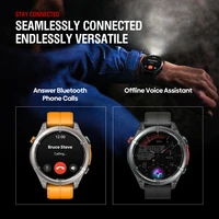 NEW Zeblaze Stratos 4 GPS Smart Watch 1.43 AMOLED Display Built-in Compass Barometric Altimeter Flashlight Voice Call Smartwatch 5