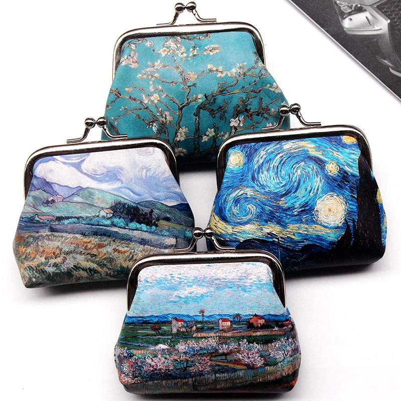 

New Vintage Women Printing Coin Purses PU Leather Wallet Girl Hasp Zero Wallet Ladies Clutch Change Purse Female Mini Money Bag
