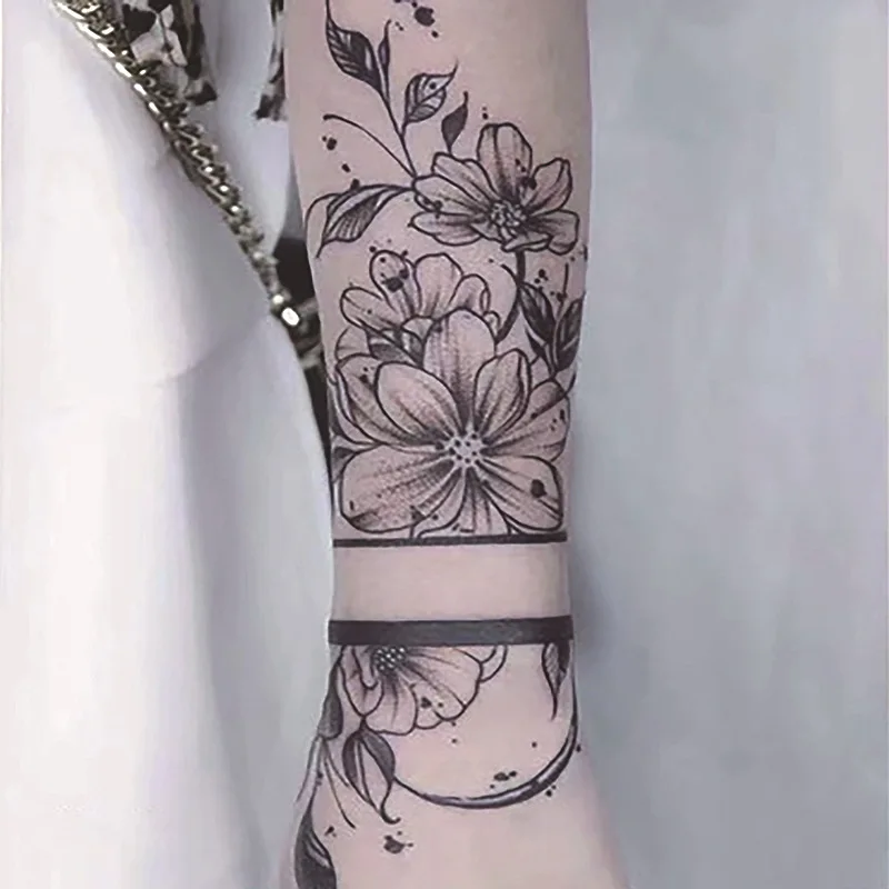 Tattoo Sticker Temporary Tattoos Long Lasting Temporary Tattoo Stickers Men Arm Sleeve