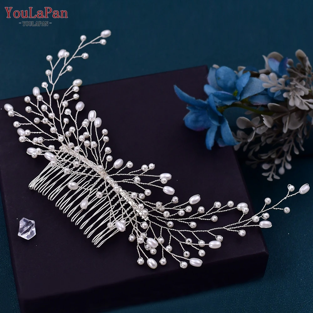 YouLaPan Wedding Comb Pearl Headwear Hair Clip Bride Hair Accessories Jewelry Handmade Bridal Girl Headpiece for Party HP182
