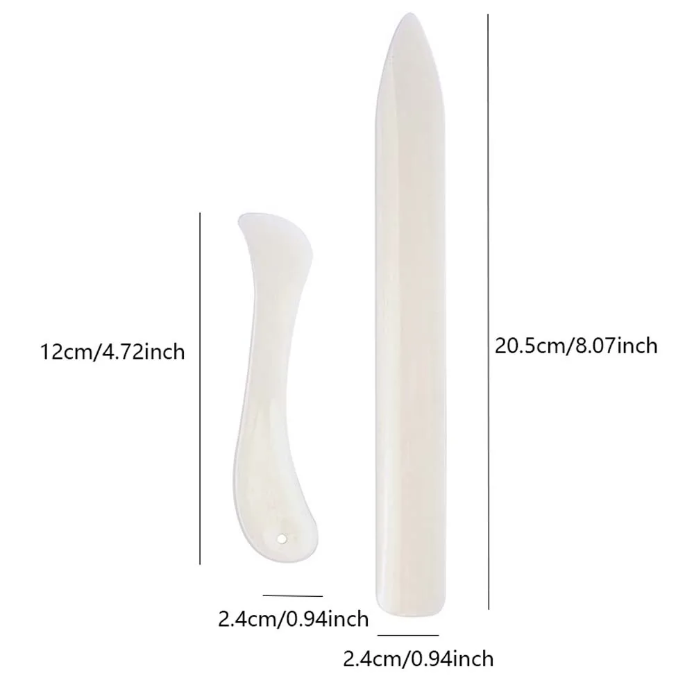 Paper Folding Knife Trimmer Diy Plastic Imitation Cow Bone Leather Bone Plastic Letter Opener Accessories Tool 2pcs/1set leather tools leather craft tool kit leather craft tools leather craft tool