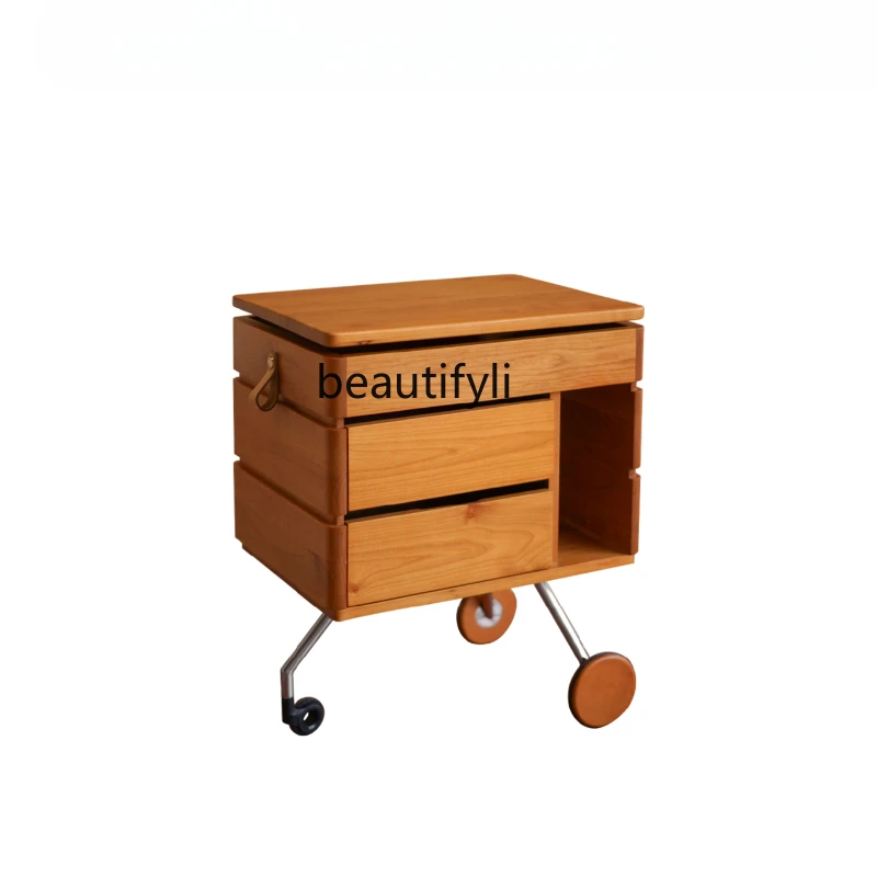 

Mobile Side Cabinet Sofa Side Table Coffee Table Movable Living Room Entrance Bedside Table Creative