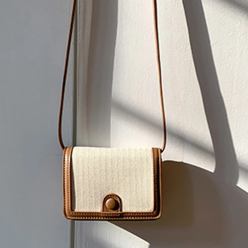 Carrying Purse Fashion Bag Canvas Handbags Shoulder Bags Square Crossbody Bags