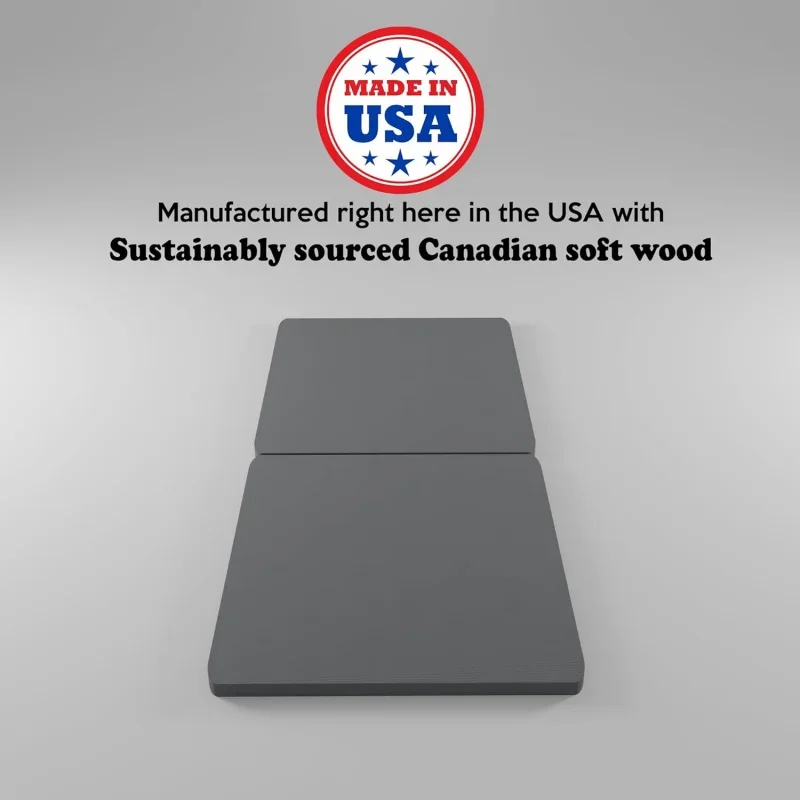 Spinal Solution Wood Split Fully Assembled Bunkie Board for Mattress/Bed Support, Twin, Grey
