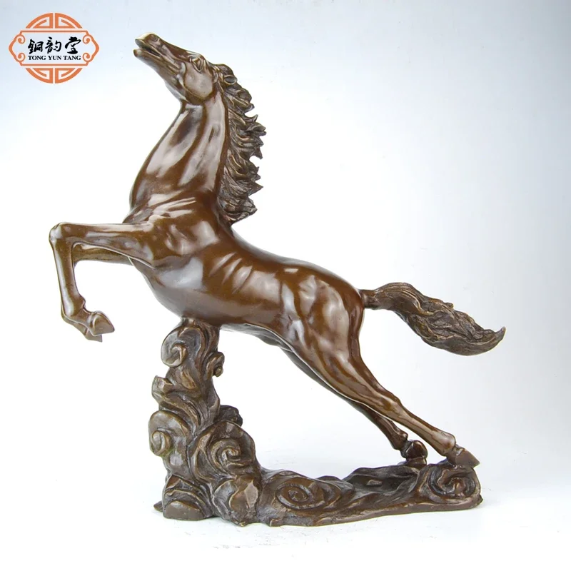 

Original Rare Exquisite Old Chinese Brass Statue Horse Fly Swallow Figures Copper Sculpture Home Decoration