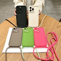 Phone Case For iPhone 14 13 15 16 Pro Max 17 Air 16E 12 11 X XS 8 Plus SE2022 Crossbody Adjustable Lanyard Strap Rope Soft Cover - Image 6