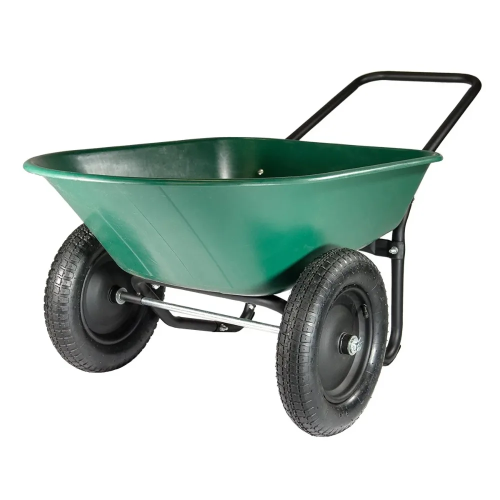 

Garden Dual Wheel, Poly Tray Yard Rover Wheelbarrow, Garden Carts